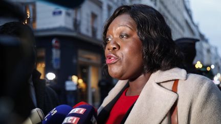 Laetitia Avia, rapporteure de la proposition de loi&nbsp;de lutte contre la haine en ligne, le 16 février 2020 à Paris. (ZAKARIA ABDELKAFI / AFP)