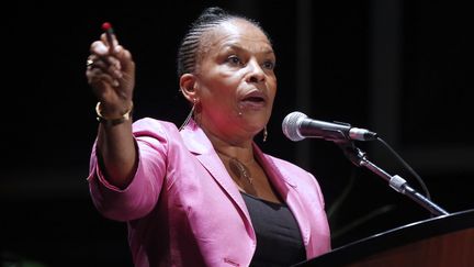 La ministre de la Justice, Christiane Taubira, le 10 septembre 2013 &agrave; Pantin (Seine-Saint-Denis). (FRANÇOIS GUILLOT / AFP)