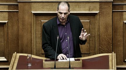 Le ministre grec des Finances, Yanis Varoufakis, le 18 mars 2015 &agrave; Ath&egrave;nes (Gr&egrave;ce). (NICK PALEOLOGOS / SOOC / AFP)