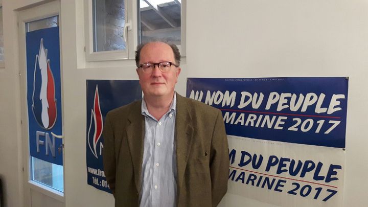 Pascal Gannat, candidat FN dans la Sarthe. (JÉRÔME JADOT / FRANCEINFO)