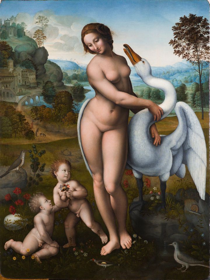 Léda et le cygne d'après Léonard de Vinci (Galleria Borghese / ph. Mauro Coen)