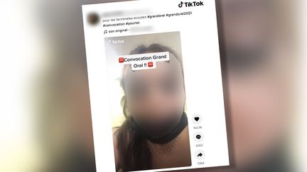 Dans une vidéo Tik Tok, une lycéenne explique que grâce à une lettre inscrite sur la convocation du grand oral, il est possible de savoir à l’avance sur quel sujet les élèves vont être interrogés. (CAPTURE D'ÉCRAN TIKTOK)