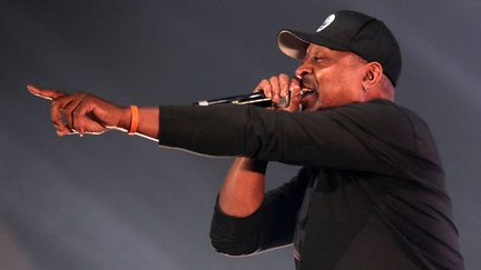 Chuck D de Public Enemy sur scène le 10 mai 2019 à Wembley (Londres, G-B) dans le cadre du Gods of Rap Tour. (JAMES SHAW/REX/SIPA / SHUTTERSTOCK)