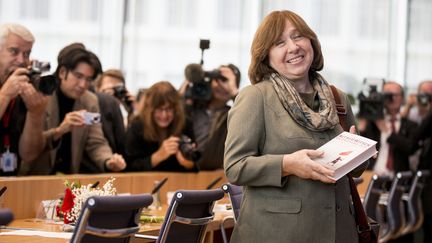 Svetlana Alexievitch met l'Europe en garde contre un rapprochement avec Loukachenko
 (KAY NIETFELD / DPA / dpa Picture-Alliance/AFP)