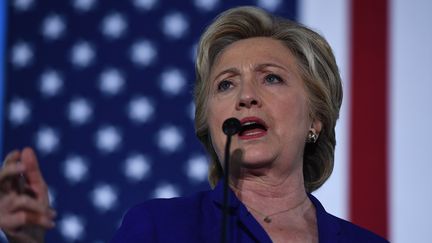 La candidate démocrate, Hillary Clinton, lors d'un meeting de campagne à Las Vegas, Nevada, mercredi 2 novembre 2016.&nbsp; (JEWEL SAMAD / AFP)