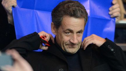 Nicolas Sarkozy au Parc des Princes, &agrave; Paris, le 2 avril 2013. (GUY JEFFROY / SIPA)