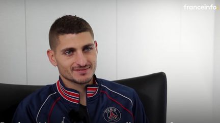 Le footballeur italien Marco Verratti, milieu de terrain au Paris Saint-Germain. (FRANCEINFO)