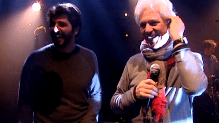 Gérard Lenorman et Patrick Fiori lors des répétitions au Grand Rex
 (France 3 - Culturebox)