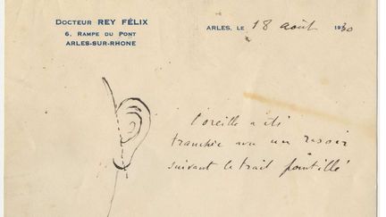 Lettre du docteur Félix Grey, datée du 18 août 1930, qui a pris en charge Vincent Van Gogh en 1888. (SIPA / AP)