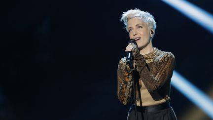 Jeanne Added sur scène lors des Victoires de la Musique, le 8 février 2019 (THOMAS SAMSON / AFP)