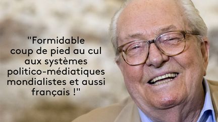 L'ancien président du Front national, Jean-Marie Le Pen, sur Twitter, le 9 novembre 2016. (AFP)