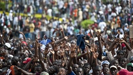 Rassemblement pro-Gbagbo à Abidjan le 26 mars 2011 (AFP/JEAN-PHILIPPE KSIAZEK)