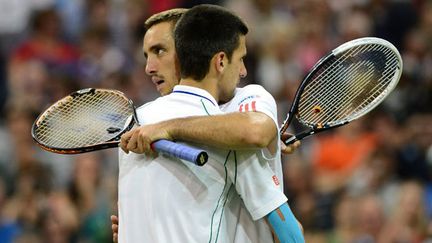 Les deux joueurs serbes, Novak Djokovic et Viktor Troicki