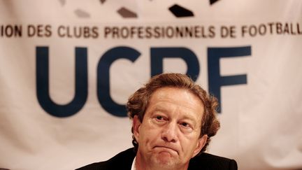 Le pr&eacute;sident du syndicat des pr&eacute;sidents de club, Jean-Pierre Louvel, le 16 octobre 2008 &agrave; Paris. (FRANCK FIFE / AFP)