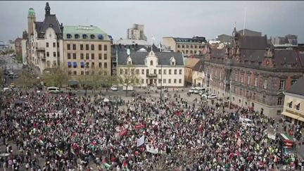 Suède : des manifestants contestent la participation d'Israël à l'Eurovision (Franceinfo)