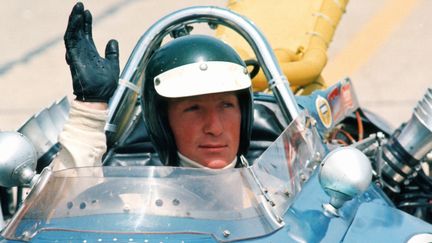 Le pilote autrichien&nbsp;Jochen Rindt sur le circuit d'Indianapolis (États-Unis). (MAXPPP TEAMSHOOT)