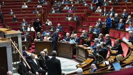 Les députés au sein de l'Assemblée nationale à Paris, le 26 novembre 2024. (MAGALI COHEN / HANS LUCAS / AFP)