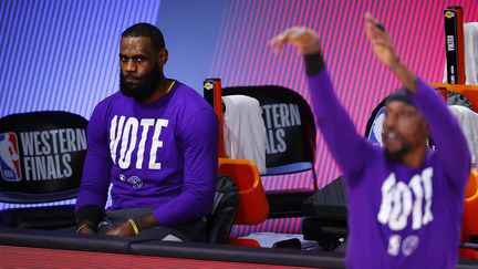 La star du basket américain Lebron James fait partie des donateurs de l'opération lancée par la Florida Rights Restoration Commission. (KEVIN C. COX / GETTY IMAGES NORTH AMERICA / AFP)