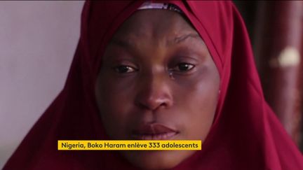 Une mère, dont le fils a été enlevé par Boko Haram au Nigeria (FRANCEINFO)