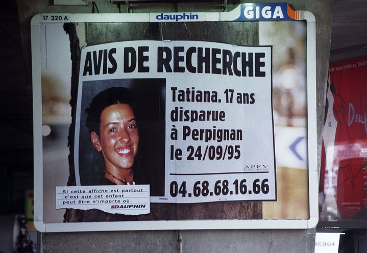 Campagne d'affichage pour la recherche de Tatiana Andujar, le 4 mai 2000. (MAXPPP)