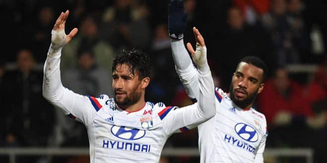 Le duo de feu de l'attaque lyonnaise, Nabil Fékir et Alexandre Lacazette