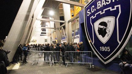 Les abords du stade Armand-Cesari (Furiani), antre du SC Bastia. (YANNICK GRAZIANI / AFP)