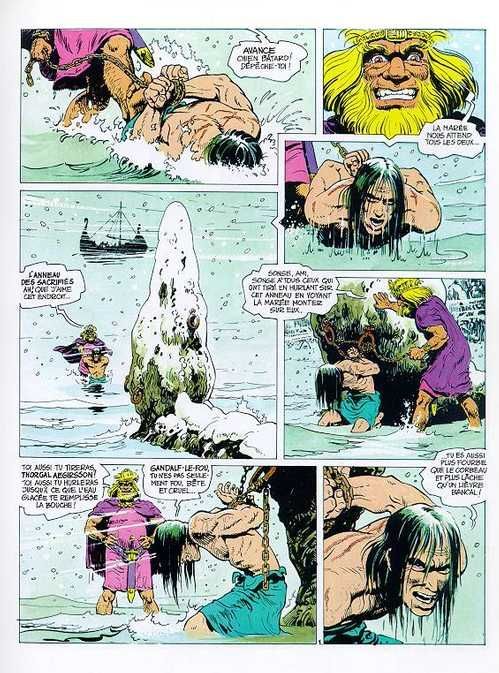 Une planche extraite de "La Magicienne trahie", Tome 1 de la série Thorgal 
 (Editions Le Lombard)