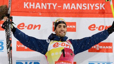 Martin Fourcade, auteur du Grand Chelem (NATALIA KOLESNIKOVA / AFP)