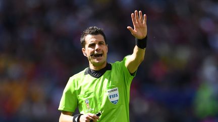 L'arbitre uruguayen&nbsp;Andres Cunha à Kazan (Russie), le 16 juin 2018. (ANDREAS GEBERT / DPA)