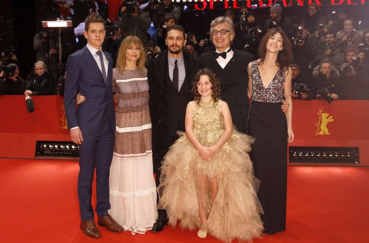 Wim Wenders et l'équipe du film "Everything Will Be Fine" (Robert Naylor, Marie-Josee Croze, James Franco, Lilah Fitzgerald et Charlotte Gainsbourg).
 (Marcus Golejewski/Geisler-Fotopr / Geisler-Fotopress / Picture-Alliance)