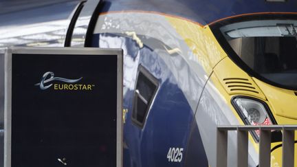 Un train Eurostar en gare de St Pancras, à Londres, le 18 janvier 2021. (TOLGA AKMEN / AFP)