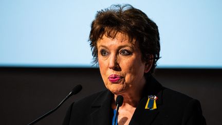 L'ex-ministre de la Culture, Roselyne Bachelot, à Paris, le 10 mars 2022.&nbsp; (XOSE BOUZAS / HANS LUCAS / AFP)