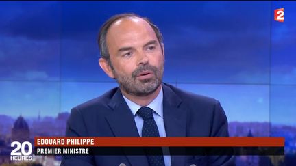 Capture d'écran du journal de 20 Heures de France 2 qui recevait Edouard Philippe, Premier ministre, le 30 mai 2017. (FRANCE 2)