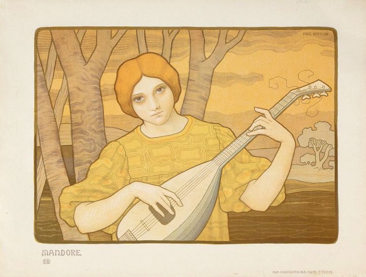 Paul Berthon, Mandore, 1898, lithographie en couleur, Collection privée, Londres
 (Arwas Archives)