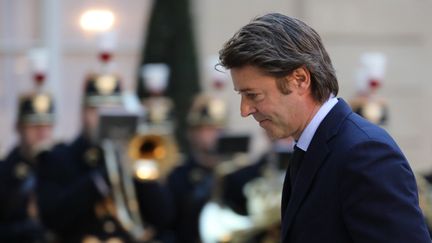 François Baroin, président de l'Association des maires de France, le 30 janvier 2018 à l'Elysée (LUDOVIC MARIN / AFP)