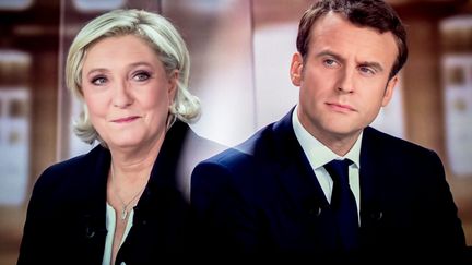 Marine Le Pen et Emmanuel Macron lors du débat d'entre-deux-tours, le 3 mai 2017 sur France 2. (MAXPPP)