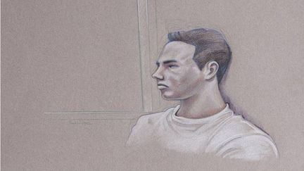 &nbsp; (Le portrait de Luka Rocco Magnotta fait par un dessinateur lord d'une audience préliminaire en 2013 © Reuters)