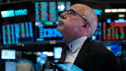 Un trader à la bourse de New York, le 16 septembre 2019 (illustration).&nbsp; (SPENCER PLATT / GETTY IMAGES NORTH AMERICA /AFP)