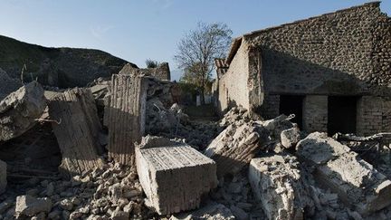 Effondrement de la maison des gladiateurs en novembre 2010
 (AFP. R. Salomone. )