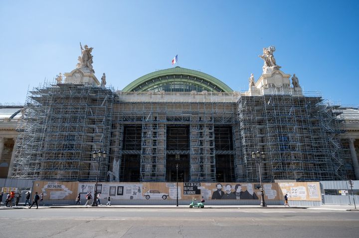 Chantier du Grand Palais, le 16 avril 2022. (RICCARDO MILANI / HANS LUCAS / AFP)