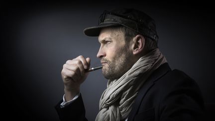 Sylvain Tesson, écrivain, à Paris, le 16 février 2016. (JOEL SAGET / AFP)