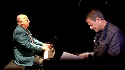 Hugues Leclère et Francis Huster à Nancy
 (Capture d&#039;écran France 3/Culturebox)