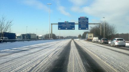 L'autoroute A1, le 13 mars 2013. (PATRICK BILLARD / AFP)