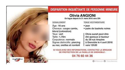 &nbsp; (Olivia a été retrouvée © Police nationale)