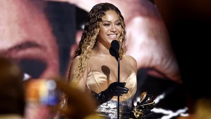 Beyoncé lors de la 65e cérémonie des Grammy Awards à Los Angeles, en février 2023. (EMMA MCINTYRE / GETTY IMAGES NORTH AMERICA)