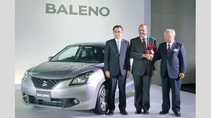 &nbsp; (Lancement de la Suzuki Baleno le 9 mars 2016 à Tokyo © Kyodo/MAXPPP)