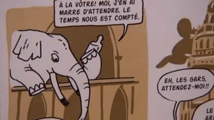 Fritz l'éléphant héros récurrent d'une bande dessinée
 (Amélie Clément)