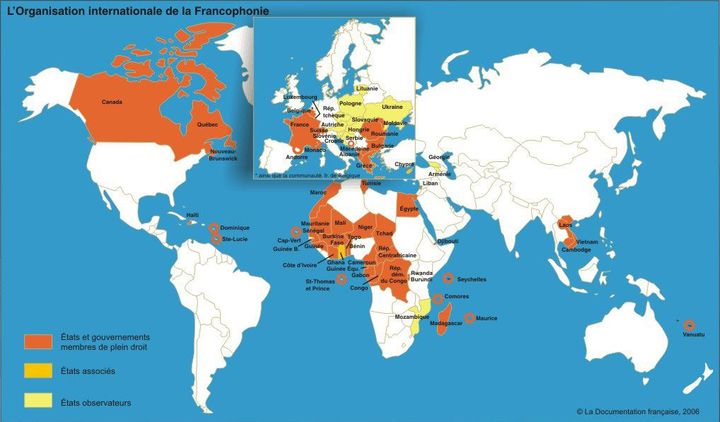 Pays membres de l'Organisation International de la Francophonie (2008) (documentation française)