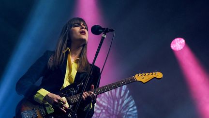 Clara Luciani lors de la 43e édition du Printemps de Bourges.&nbsp; (GUILLAUME SOUVANT / AFP)