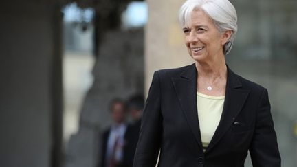 La ministre de l'Economie, Christine Lagarde, à la sortie du conseil des ministres le 28 juillet 2010